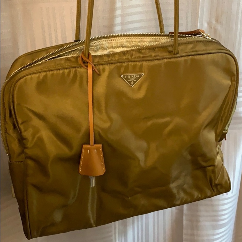 Authentic Prada Tessuto Key Lock Satchel & Dustbag